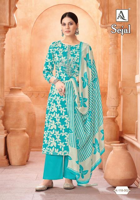 Alok suit sejal printed dress material wholesaler at mt market indore
